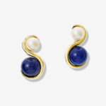 Luminous pearl stud earrings
